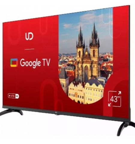 43” LED TV UD 43GU6210, Black (3840x2160 UHD, Google TV, 3 x HDMI2.0, 2 x USB, Wi-Fi (2.4GHz+5GHz), Bluetooth, DVB-T/T2/C/S2, Speakers 2 x 7W Dolby Audio, VESA 200x200, 9.8 Kg)