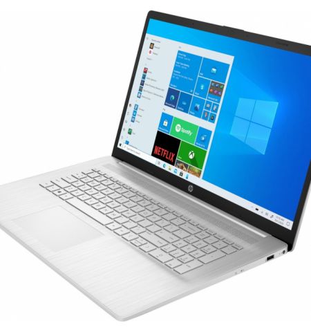 HP Laptop 17 Natural Silver (17-cn2044cii), 17.3” IPS FHD 300 nits (Intel Core i5-1235U 10xCore 3.3-4.4 GHz, 16GB (2x8) DDR4 RAM, 512GB PCIe NVMe SSD, Intel Iris Xe Graphics, no ODD, WiFi 5-AC/BT5.0, Type-C, 41Wh 3cell, 720p HD Webcam, Ru, FreeDOS, 2.08kg