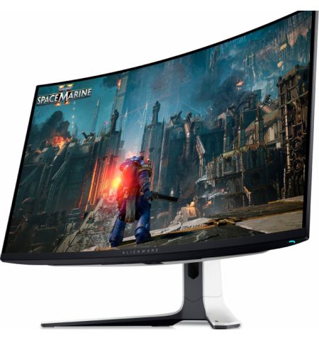 31.6” DELL OLED Alienware AW3225QF Curved QD UHD Black/White (0.03ms, 1M:1, 1000cd, 21:9, 3840x2160, 178°/178°, 240Hz Refresh Rate, Console Mode 120Hz, VRR, FRL, Quantum Dot, NVIDIA G-SYNC, HDMI2.1, DisplayPort, USB Hub: 2 x USB3.0 + 1 x USB-C, Audio Line