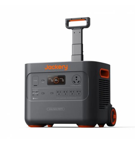 Jackery "Explorer 3000 Pro" Portable Power Station, Capacity: 3024Wh, AC Output: 3000W, LCD, 2* USB-A, 2*USB-C, 4*AC Output, 1 Car port, 2*DC Output, 2000 Cycles Lithium-ion, Weight: 29kg, Pull rod and wheels, 37x36x47cm, Charge 0-100% in 2.4 Hour, Smart  Jackery "Explorer 3000 Pro" Portable Power Station, Capacity: 3024Wh, AC Output: 3000W, LCD, 2* USB-A, 2*USB-C, 4*AC Output, 1 Car port, 2*DC Output, 2000 Cycles Lithium-ion, Weight: 29kg, Pull rod and wheels, 37x36x47cm, Charge 0-100% in 2.4 Hour, Smart
