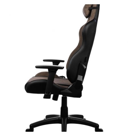 Gaming/Office Chair AROZZI Avanti SoftFabric, Brown, max weight up to 120kg, 3D Armrests, Rocking function that tilts the seat and backrest up to 12°, Head and Lumber cushions, Metal Frame, Nylon wheelbase , Gas Lift 4 class