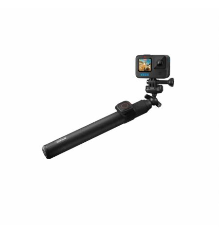 GoPro Extension Pole + Waterproof Shutter Remote, Stretching to 48in (122cm) and collapsing to 10in (25cm), this extension pole reaches longer and travels lighter. Includes a Bluetooth remote to snap photos and record video, compatible with all GoPro came