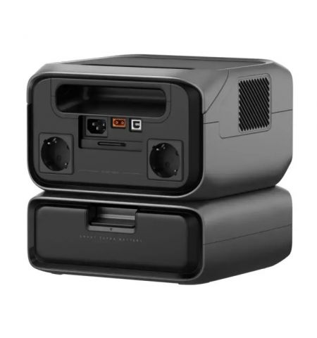 EcoFlow RIVER 3 Max Portable Power Station with Extra Battery EB300 (286Wh), Capacity: 572Wh, AC Output: 600W total (X-Boost 1200W), UPS, Number outlets 7 (3 AC outlets, 2 USB-A, 2 USB-C 140W, Car Output: 100W), UPS <10ms, WiFi, Bluetooth, Mobile App, Net