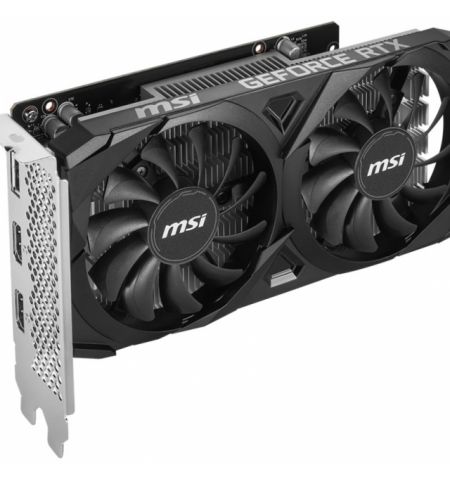 MSI GeForce RTX™ 3050 VENTUS 2X E 6G OC /  6GB GDDR6 96Bit 1492/14000Mhz,  Ampere, PCI-E Gen4, 2xHDMI, 1xDP, Dual Fan Thermal Design - Tailored PCB, Custom fans design with a unique curve, OC Scanner, On Screen Display, Predator software, Retail