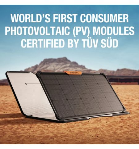 Jackery "SolarSaga 80W" Portable Dual-Sided Solar Panel, Ultra Solar Conversion Efficiency of 25%, IP68, 906 x 528 x 27 mm, 5.1kg Jackery "SolarSaga 80W" Portable Dual-Sided Solar Panel, Ultra Solar Conversion Efficiency of 25%, IP68, 906 x 528 x 27 mm, 5.1kg