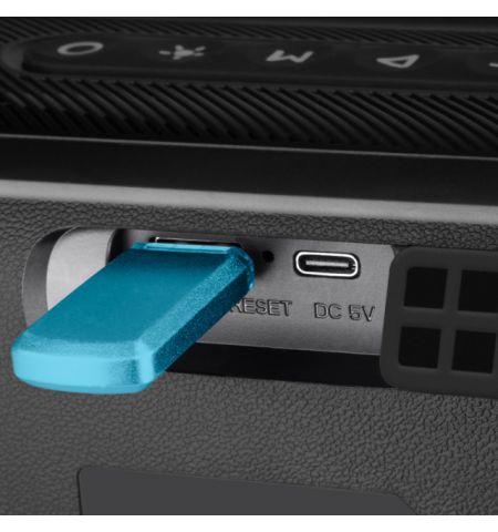 SVEN PS-255 Black, Bluetooth Portable Speaker with wireless microphone, 12W RMS (2x6W), Dynamic switchable RGB backlight, FM tuner, USB, Li-Ion battery: 3.7V, 3600mAh (13.32Wh) / USB Type-C: DC 5 V, 1.2 kg, black