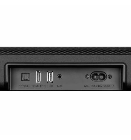 SVEN Soundbar SB-2055, 80 W, Bluetooth, USB, AUX (3.5mm jack), HDMI (ARC), SPDIF (Optical), remote control, LED display, black