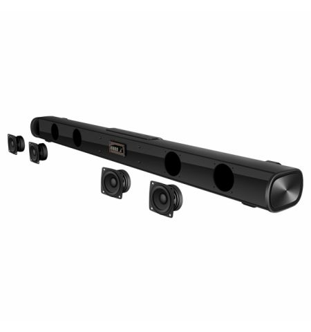 SVEN Soundbar SB-2200D with wireless subwoofer, 300 W, Bluetooth, USB, AUX (3.5mm jack), HDMI (ARC), SPDIF (Optical), remote control, Support of Dolby Digital, LED display, black SVEN Soundbar SB-2200D with wireless subwoofer, 300 W, Bluetooth, USB, AUX (3.5mm jack), HDMI (ARC), SPDIF (Optical), remote control, Support of Dolby Digital, LED display, black
