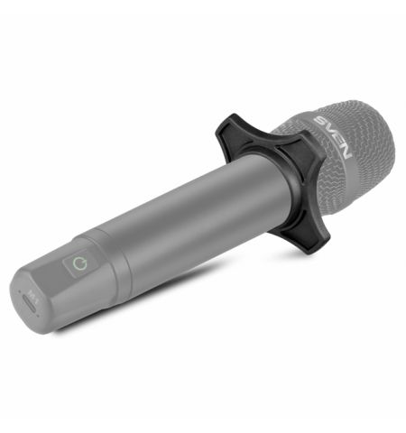 SVEN MK-742, two wireless dynamic microphones, Li-Ion 180mAh, 2.4GHz radio / 6.3 mm plug, up to 25 m distance, up to 12 hours, pop filter, black SVEN MK-742, two wireless dynamic microphones, Li-Ion 180mAh, 2.4GHz radio / 6.3 mm plug, up to 25 m distance, up to 12 hours, pop filter, black