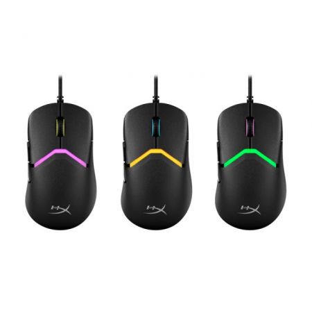 HYPERX Pulsefire Saga Gaming Mouse, Black, 200–26000 DPI, 4 DPI presets, HyperX 26K Sensor, RGB lighting, HyperX Optical Switches, Interchangeable magnetic components to adapt to different grip styles, USB, 69g HYPERX Pulsefire Saga Gaming Mouse, Black, 200–26000 DPI, 4 DPI presets, HyperX 26K Sensor, RGB lighting, HyperX Optical Switches, Interchangeable magnetic components to adapt to different grip styles, USB, 69g