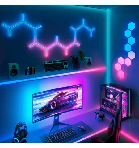 Monitor Light Strip  GOVEE RGB Gaming Light Strip G1 (27”-34”), Wi-Fi + BT, Multicolor, App, Music Mode, No Hub Required, Color synchronization via GOVEE Desktop app, Razer chroma sync. Monitor Light Strip  GOVEE RGB Gaming Light Strip G1 (27”-34”), Wi-Fi + BT, Multicolor, App, Music Mode, No Hub Required, Color synchronization via GOVEE Desktop app, Razer chroma sync.