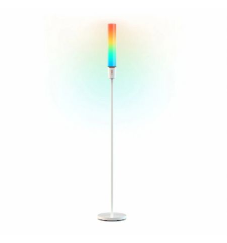 Floor Lamp  GOVEE RGBICW Cylinder Floor Lamp, Wi-Fi + BT, Multicolor + Extra White LEDs, Multidirectional Lighting, 360° lighting, 2200k-6500k, 1500 lumens, No Hub Required, 64 Preset Scene Modes, Schedule & Timer Functions, App, Control Box, Voice Contro