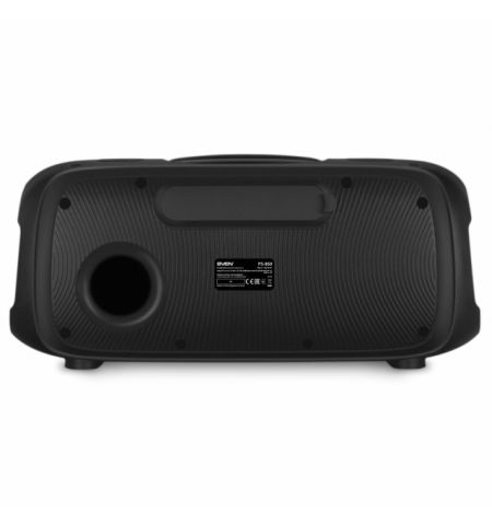 SVEN PS-860, 100W (2x50) Dynamic switchable RGB backlight, TWS, Bluetooth, FM, USB, microSD,  Li-Ion battery: 7.4 V, 5400 mA·h (39.96 W·h), Two microphone inputs for karaoke, Remote control, NFC, Carrying handle, 5.7kg, Black SVEN PS-860, 100W (2x50) Dynamic switchable RGB backlight, TWS, Bluetooth, FM, USB, microSD,  Li-Ion battery: 7.4 V, 5400 mA·h (39.96 W·h), Two microphone inputs for karaoke, Remote control, NFC, Carrying handle, 5.7kg, Black