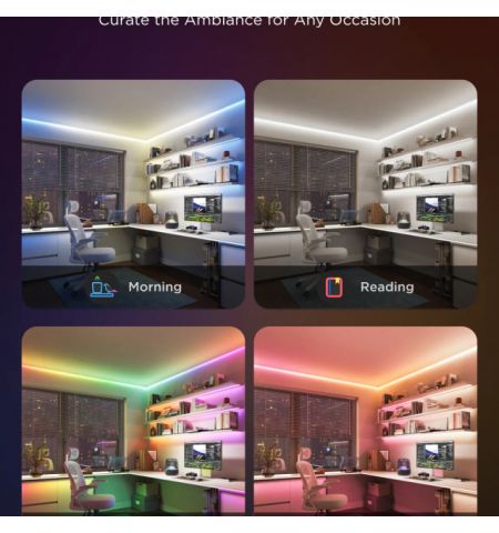 Light Strip  GOVEE RGBICW COB Strip Light Pro 3m, White, Smart Wi-Fi Light Strip, Wi-Fi + BT, Matter Compatible, Multicolor, Zonal Color Control, App, Shape Recognition, No Hub Required, Flexible Installation, AI Lighting Bot Light Strip  GOVEE RGBICW COB Strip Light Pro 3m, White, Smart Wi-Fi Light Strip, Wi-Fi + BT, Matter Compatible, Multicolor, Zonal Color Control, App, Shape Recognition, No Hub Required, Flexible Installation, AI Lighting Bot