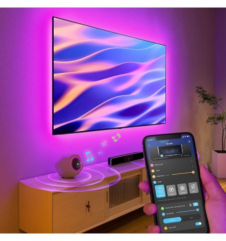 TV Light Strip  GOVEE RGB TV Backlight (40”-60”), Wi-Fi + BT, Multicolor, App, Music Mode, No Hub Required TV Light Strip  GOVEE RGB TV Backlight (40”-60”), Wi-Fi + BT, Multicolor, App, Music Mode, No Hub Required