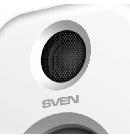 SVEN MC-5 White,  2.0 / 2x25W RMS, Bluetooth, RCA, microSD, USB flash, optical input, remote control, All-in-one control panel with touch buttons.