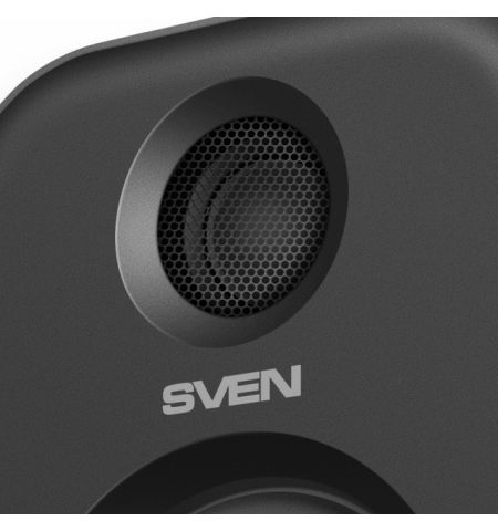 SVEN MC-5 Grey,  2.0 / 2x25W RMS, Bluetooth, RCA, microSD, USB flash, optical input, remote control, All-in-one control panel with touch buttons.