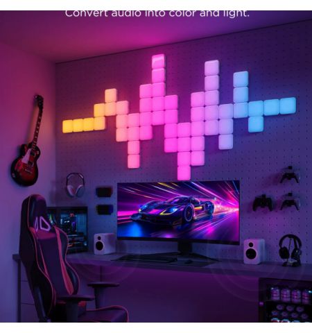 Square Lights  GOVEE Smart Mini Panel Lights 10 Pack, Wi-Fi + BT, Multicolor, Diffused RGBIC Light Effects, No Hub Required, DIY Lighting Effects, Flexible Installation, 40 Preset Lighting Effects, Customizable Design Layout, App, Control Box, Voice Contr Square Lights  GOVEE Smart Mini Panel Lights 10 Pack, Wi-Fi + BT, Multicolor, Diffused RGBIC Light Effects, No Hub Required, DIY Lighting Effects, Flexible Installation, 40 Preset Lighting Effects, Customizable Design Layout, App, Control Box, Voice Contr