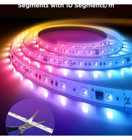 Light Strip  GOVEE RGBICWW LED Strip Light 2 Pro 5m, Protective Coating, Smart Wi-Fi Light Strip, 5-in-1 RGBIC+ Technology, Matter Compatible, Multicolor, Zonal Color Control, App, Voice Control, No Hub Required, 3M Peel-and-Stick, Flexible Installation,  Light Strip  GOVEE RGBICWW LED Strip Light 2 Pro 5m, Protective Coating, Smart Wi-Fi Light Strip, 5-in-1 RGBIC+ Technology, Matter Compatible, Multicolor, Zonal Color Control, App, Voice Control, No Hub Required, 3M Peel-and-Stick, Flexible Installation,