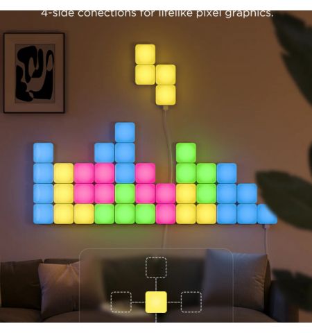 Square Lights  GOVEE Smart Mini Panel Lights 10 Pack, Wi-Fi + BT, Multicolor, Diffused RGBIC Light Effects, No Hub Required, DIY Lighting Effects, Flexible Installation, 40 Preset Lighting Effects, Customizable Design Layout, App, Control Box, Voice Contr Square Lights  GOVEE Smart Mini Panel Lights 10 Pack, Wi-Fi + BT, Multicolor, Diffused RGBIC Light Effects, No Hub Required, DIY Lighting Effects, Flexible Installation, 40 Preset Lighting Effects, Customizable Design Layout, App, Control Box, Voice Contr