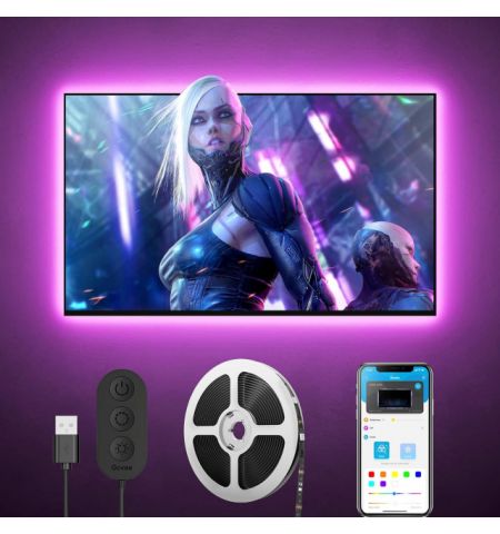 TV Light Strip  GOVEE RGB TV Backlight (40”-60”), Wi-Fi + BT, Multicolor, App, Music Mode, No Hub Required TV Light Strip  GOVEE RGB TV Backlight (40”-60”), Wi-Fi + BT, Multicolor, App, Music Mode, No Hub Required