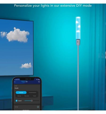 Floor Lamp  GOVEE RGBICW Cylinder Floor Lamp, Wi-Fi + BT, Multicolor + Extra White LEDs, Multidirectional Lighting, 360° lighting, 2200k-6500k, 1500 lumens, No Hub Required, 64 Preset Scene Modes, Schedule & Timer Functions, App, Control Box, Voice Contro Floor Lamp  GOVEE RGBICW Cylinder Floor Lamp, Wi-Fi + BT, Multicolor + Extra White LEDs, Multidirectional Lighting, 360° lighting, 2200k-6500k, 1500 lumens, No Hub Required, 64 Preset Scene Modes, Schedule & Timer Functions, App, Control Box, Voice Contro