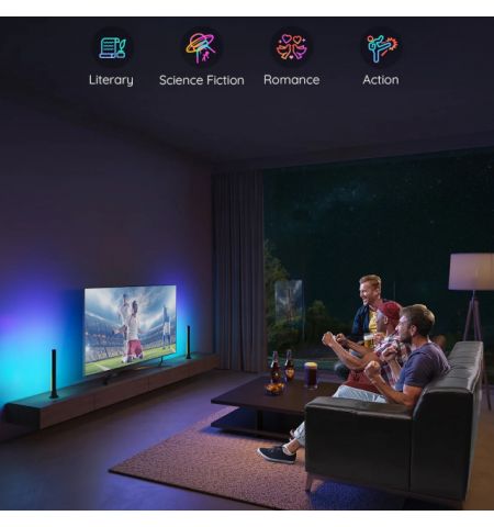 TV Light Bars GOVEE RGBIC TV Light Bars (45”-70”), Wi-Fi + BT, Multicolor, App, Music Mode, No Hub Required TV Light Bars GOVEE RGBIC TV Light Bars (45”-70”), Wi-Fi + BT, Multicolor, App, Music Mode, No Hub Required