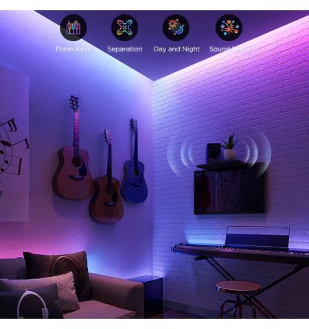 Light Strip  GOVEE RGBICWW LED Strip Light 2 Pro 5m, Protective Coating, Smart Wi-Fi Light Strip, 5-in-1 RGBIC+ Technology, Matter Compatible, Multicolor, Zonal Color Control, App, Voice Control, No Hub Required, 3M Peel-and-Stick, Flexible Installation,  Light Strip  GOVEE RGBICWW LED Strip Light 2 Pro 5m, Protective Coating, Smart Wi-Fi Light Strip, 5-in-1 RGBIC+ Technology, Matter Compatible, Multicolor, Zonal Color Control, App, Voice Control, No Hub Required, 3M Peel-and-Stick, Flexible Installation,