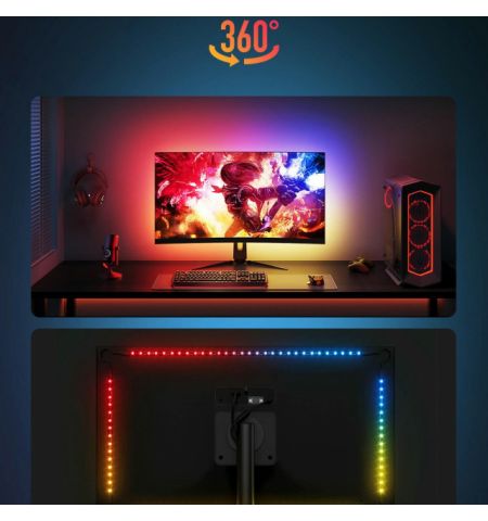 Monitor Light Strip  GOVEE RGB Gaming Light Strip G1 (27”-34”), Wi-Fi + BT, Multicolor, App, Music Mode, No Hub Required, Color synchronization via GOVEE Desktop app, Razer chroma sync. Monitor Light Strip  GOVEE RGB Gaming Light Strip G1 (27”-34”), Wi-Fi + BT, Multicolor, App, Music Mode, No Hub Required, Color synchronization via GOVEE Desktop app, Razer chroma sync.