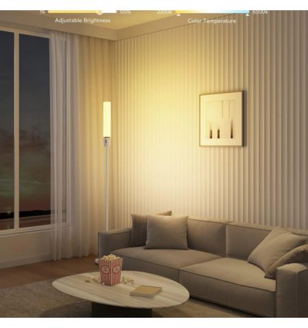 Floor Lamp  GOVEE RGBICW Cylinder Floor Lamp, Wi-Fi + BT, Multicolor + Extra White LEDs, Multidirectional Lighting, 360° lighting, 2200k-6500k, 1500 lumens, No Hub Required, 64 Preset Scene Modes, Schedule & Timer Functions, App, Control Box, Voice Contro Floor Lamp  GOVEE RGBICW Cylinder Floor Lamp, Wi-Fi + BT, Multicolor + Extra White LEDs, Multidirectional Lighting, 360° lighting, 2200k-6500k, 1500 lumens, No Hub Required, 64 Preset Scene Modes, Schedule & Timer Functions, App, Control Box, Voice Contro