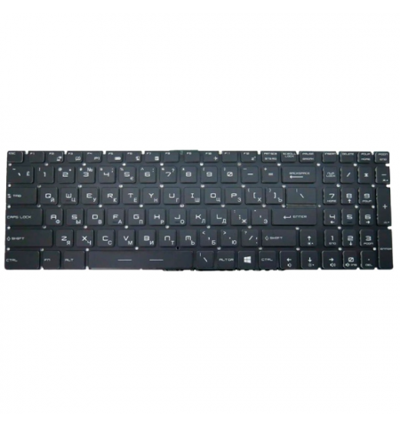Клавиатура для MSI GE62, GE72, GS60, GS70, GL62, GL72, GP62, GT62, GT72, GT72S, GP72, GL63, GL73I, 8RC, GV62VR, GV72 с подсветкой RGB без рамки ENG/RU Черный Оригинал.
