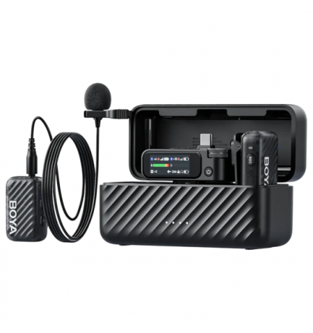 Портативный записывающий микрофон Boya Boyamic 2-01, Беспроводной, Черный