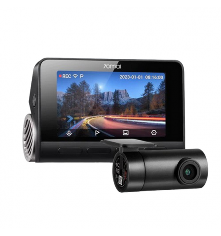 Комплект видеорегистраторов передней и задней панели автомобиля 70mai A810, Чёрный