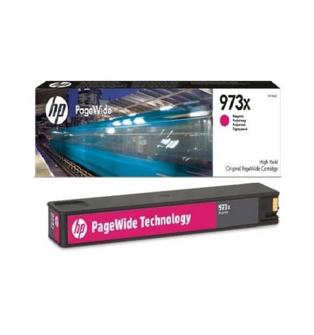 HP 973X (F6T82AE) Высокодоходный пурпурный оригинальный картридж PageWide для HP PageWide Pro 452dw HP PageWide Pro 477dw, 7000 стр.