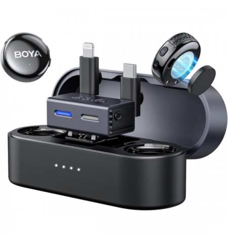Портативный записывающий микрофон Boya Boyalink3-01, Беспроводной, Черный