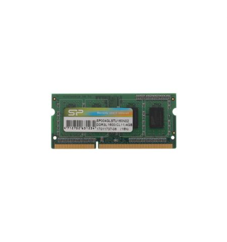 4GB DDR3L-1600 SODIMM Silicon Power, PC12800, CL11, 512Mx8 8Chips, 1.35V