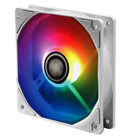 120-мм корпусной вентилятор - XILENCE Performance A+ Series "XPF120.W.ARGB" White ARGB LED Fan: 120x120x25mm, 500~1500rpm, <18~32.5dBa, 70CFM, PWM, гидроподшипник, 4 pin + ARGB 3 Pin M/B, Black