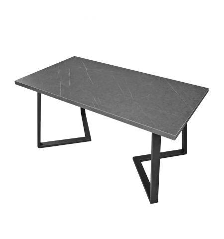 Masă FRIDA Marmură Neagră+Black Legs 150×80