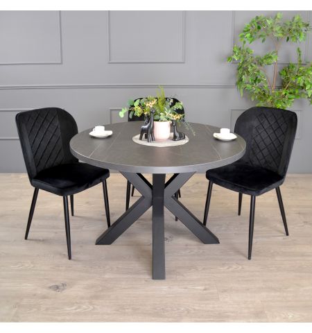 Masă KLEO Marmură Neagră Ø120