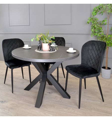 Masă KLEO Marmură Neagră Ø120