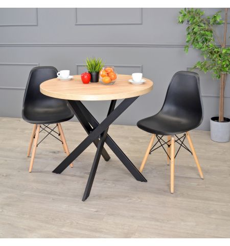 Masă TORINO Rondo Sonoma Ø90