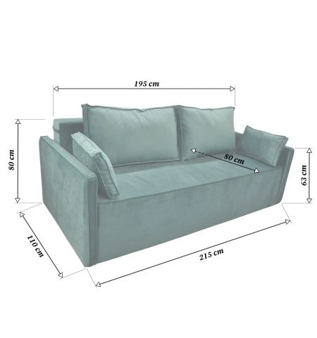 Canapea Extensibilă Greiss Green