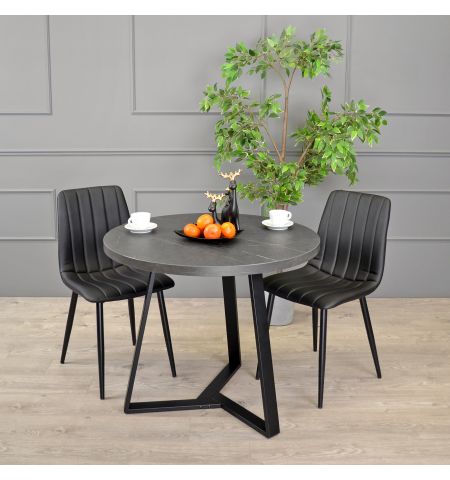 Masă CALIPSO Marmură Neagră Ø90