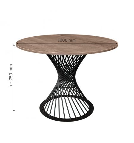 Masă FELICIA Colonial+Black Leg ∅100