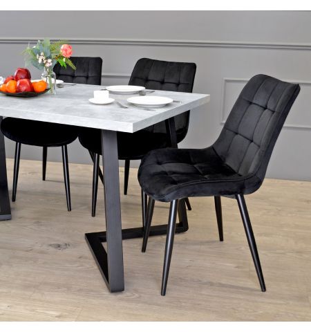 Masă FRIDA Beton+Black Legs 150×80