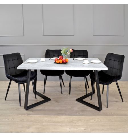 Masă FRIDA Beton+Black Legs 150×80