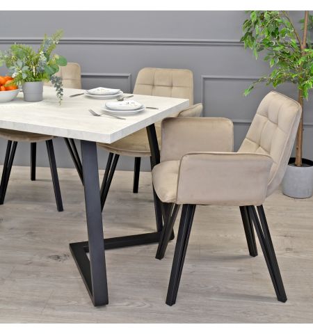 Masă FRIDA Mătase+Black Legs 150×80