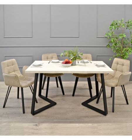 Masă FRIDA Mătase+Black Legs 150×80