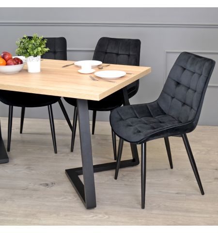 Masă FRIDA Sonoma+Black Legs 150×80