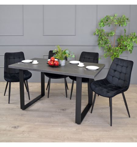 Masă HANA Marmură Neagră 150×80